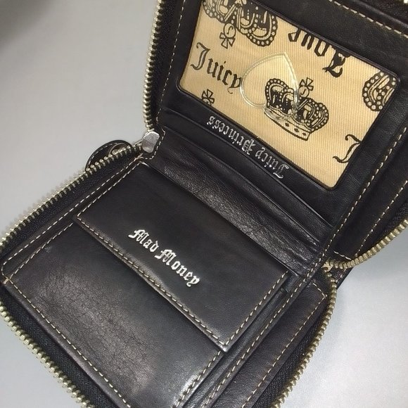 Juicy Couture Y2K 'Once Upon a Time' Bag & Purse Set 90's Brown Velour Vintage - Picture 11 of 12